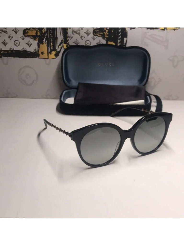 New Authentic Gucci Black Sunglasses Gg0653sz 001